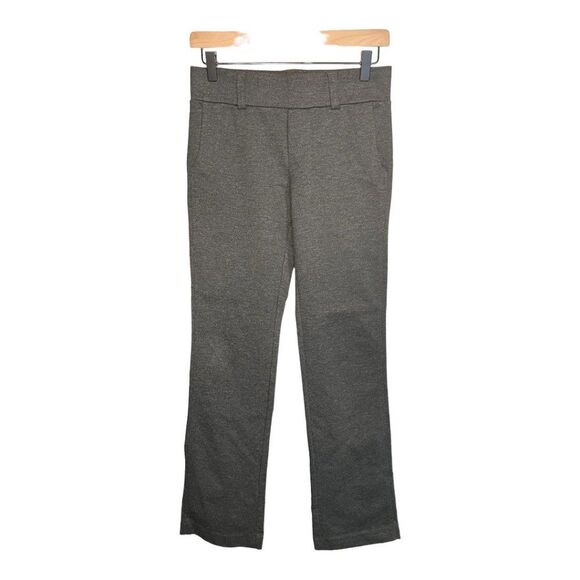 Daisy Fuentes Pants Sz Small Charcoal Heather Gray Wide Elastic Waist Boot Cut - Picture 1 of 10